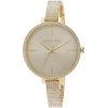 Michael Kors Antique White Yellow Gold Plated Steel Jaryn MK3784 Women's Wristwatch 36MM For Women