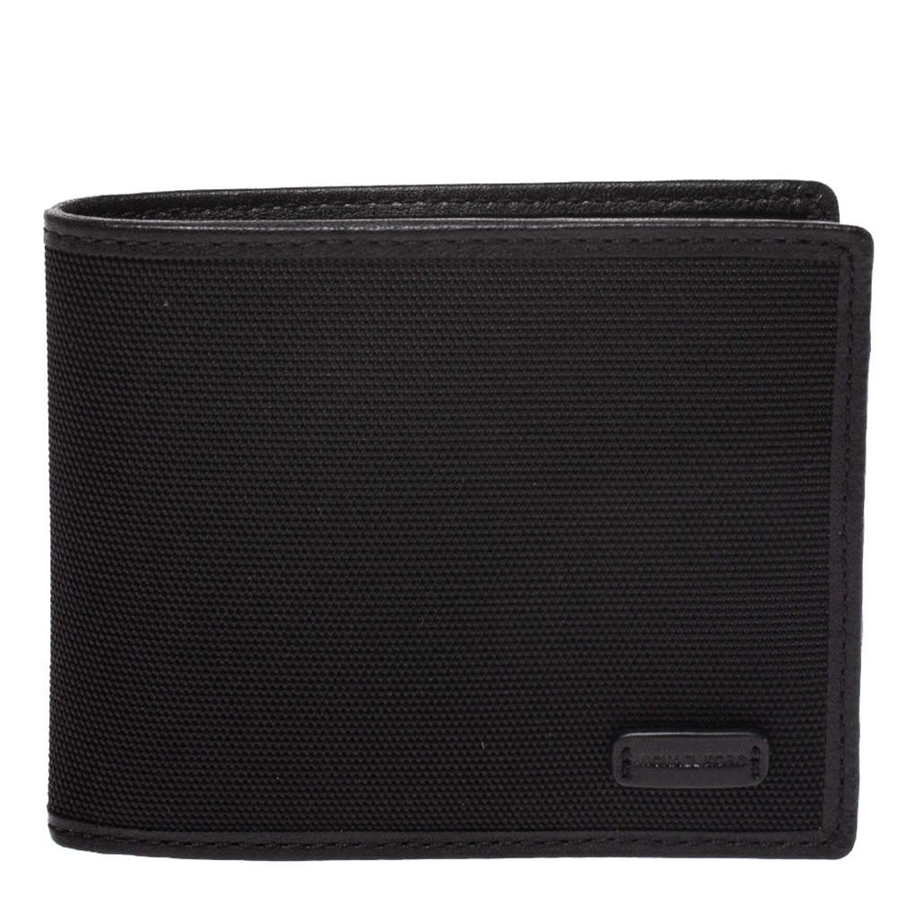 Michael Kors Black Canvas Bifold Wallet For Men