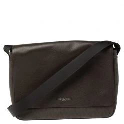 Michael Kors Brown Signature Coated Canvas And Leather Jet Set Messenger Bag For Men