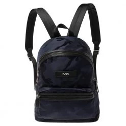 Michael Kors Blue/Black Nylon And Leather Kent Backpack For Men