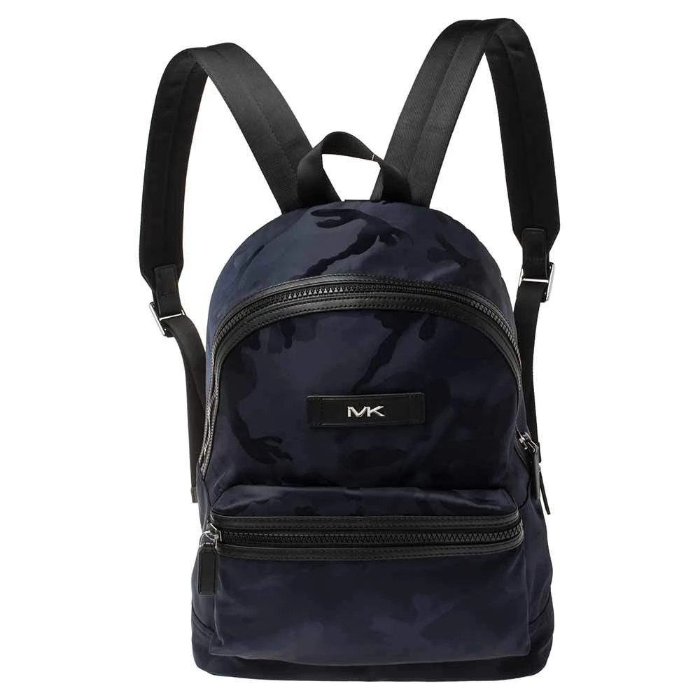 Michael Kors Blue/Black Nylon And Leather Kent Backpack For Men