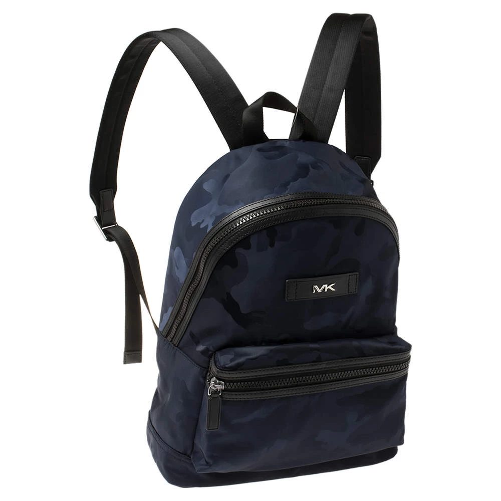 Michael Kors Blue/Black Nylon And Leather Kent Backpack For Men - Image 3