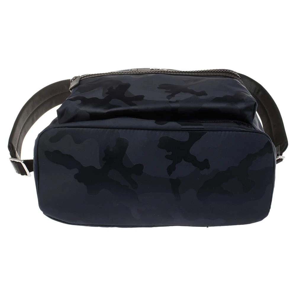 Michael Kors Blue/Black Nylon And Leather Kent Backpack For Men - Image 6