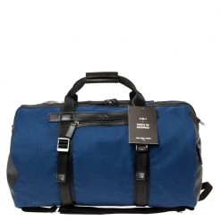 Michael Kors Sapphire Blue Nylon And Leather Kent Sport Convertible Backpack To Duffle Bag For Men