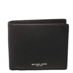 Michael Kors Black Leather Andy Bifold Wallet For Men