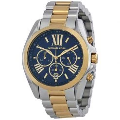 Michael Kors MK5976 Bradshaw Blue/Yellow Gold Toned Steel Ã44 Mm MK5976 For Men