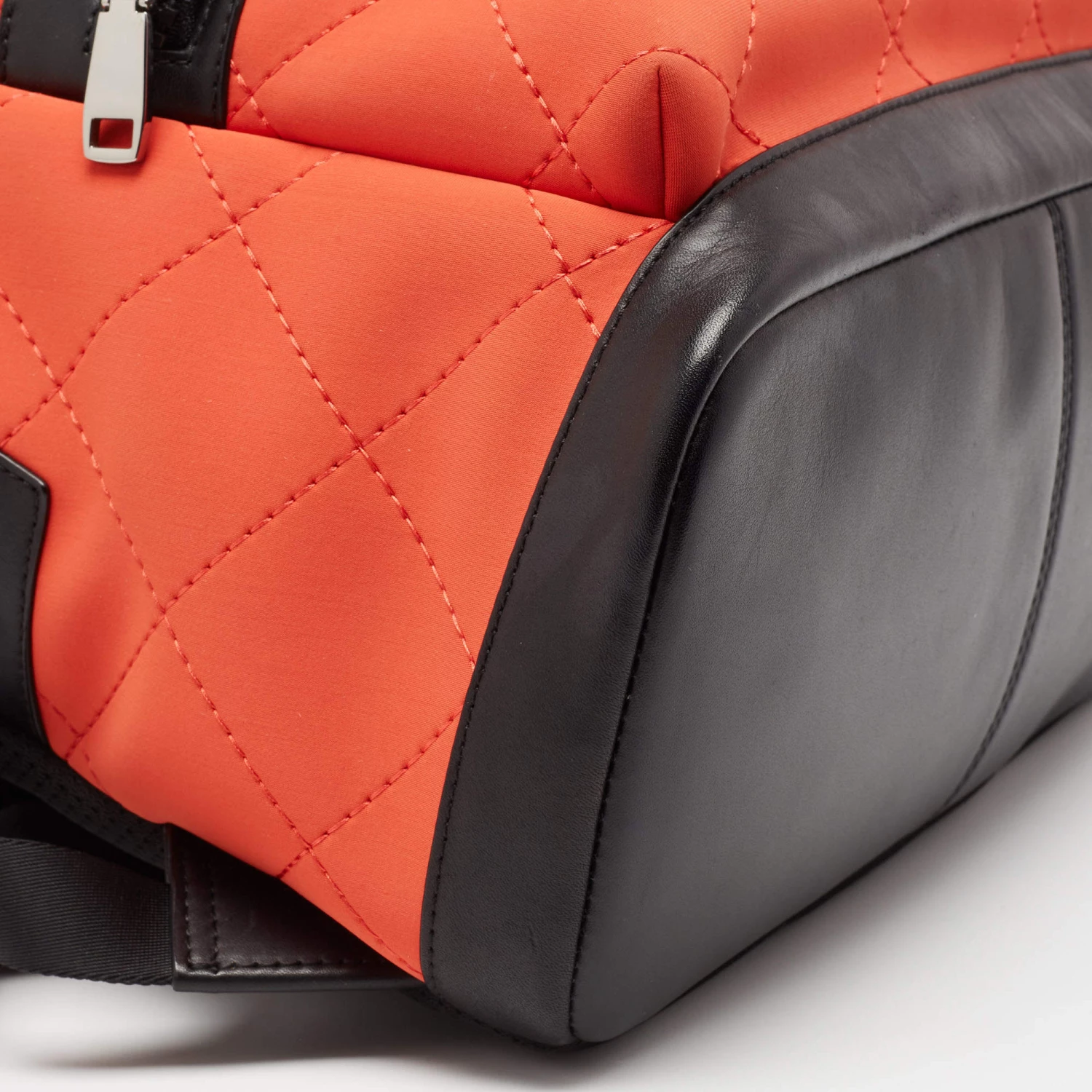 Michael Kors Orange/Black Quilted Neoprene And Leather Odin Backpack For Men - Image 11