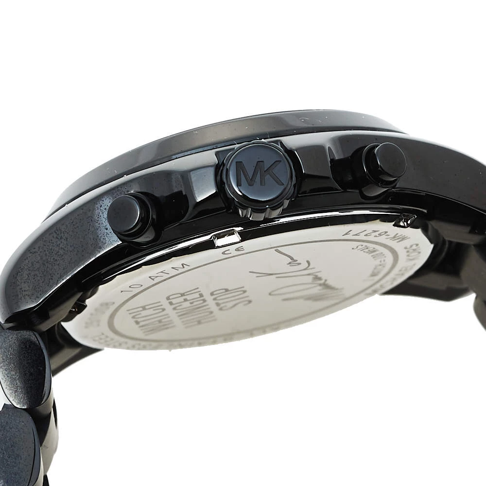 Michael Kors Black PVD Coated Stainless Steel Watch Hunger Stop MK6271 Unisex Wristwatch 40 Mm For Men - Image 6