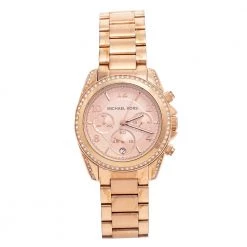 Michael Kors Champagne Rose Gold Plated Blair MK5263 Women's Wristwatch 39 Mm For Men