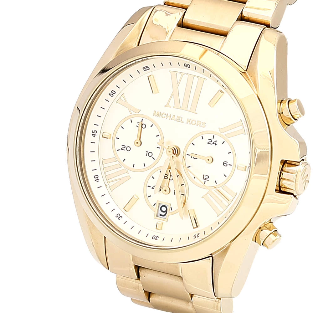 Michael Kors Yellow Gold Plated Stainless Steel Bradshaw MK5605 Men's Wristwatch 43 Mm For Men - Image 2