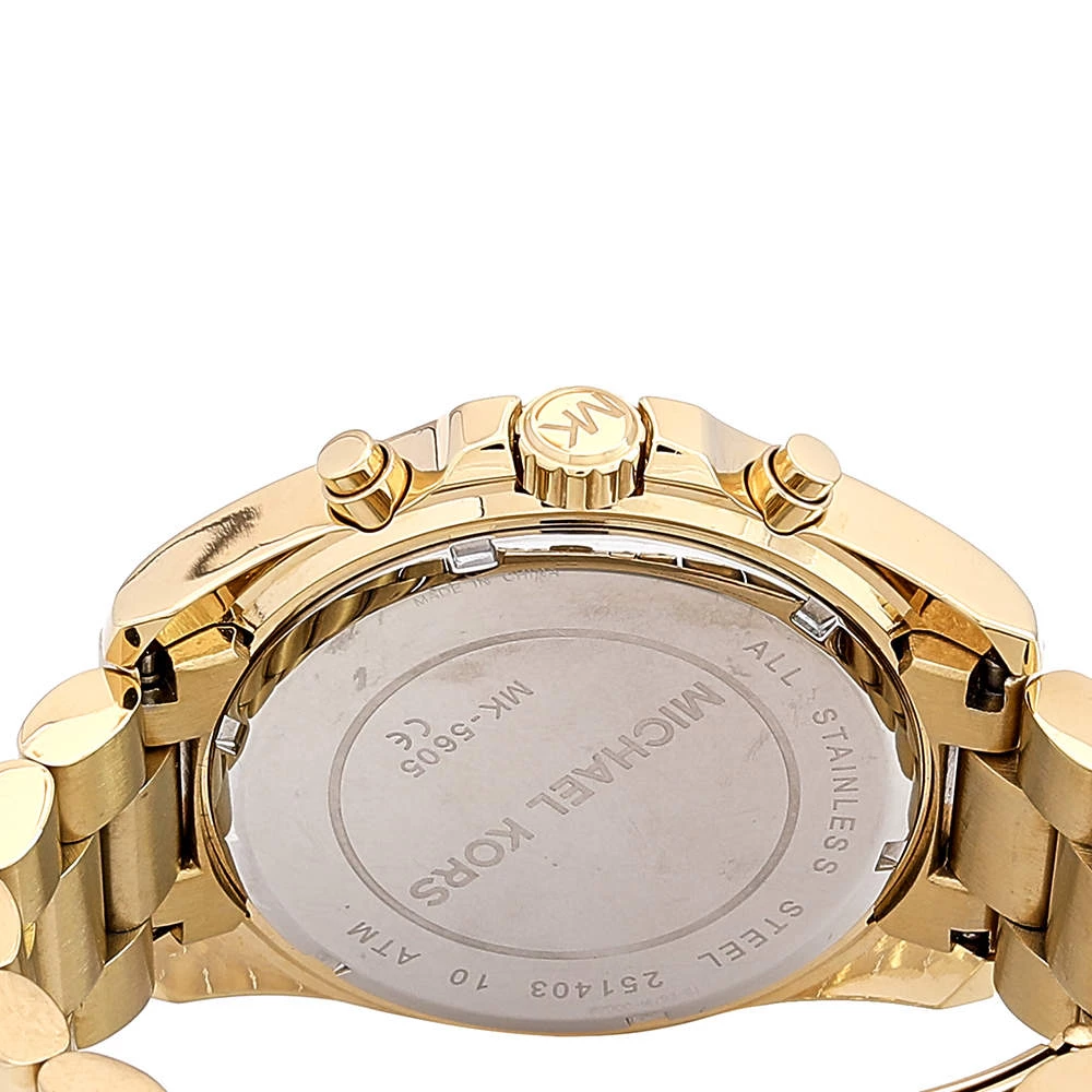 Michael Kors Yellow Gold Plated Stainless Steel Bradshaw MK5605 Men's Wristwatch 43 Mm For Men - Image 4