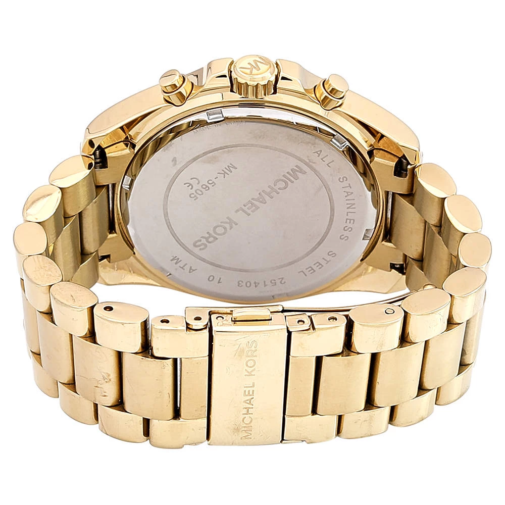 Michael Kors Yellow Gold Plated Stainless Steel Bradshaw MK5605 Men's Wristwatch 43 Mm For Men - Image 5
