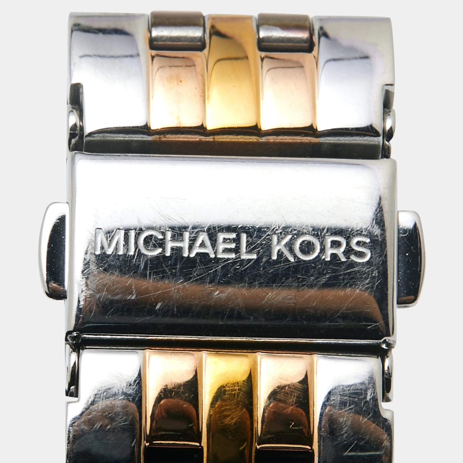 Michael Kors Silver Three-Tone Stainless Steel Lexington MK5735 Women's Wristwatch 38 Mm For Men - Image 5