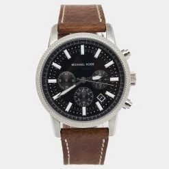 Michael Kors Black Stainless Steel Scout MK8309 Men's Wristwatch 43 Mm For Men