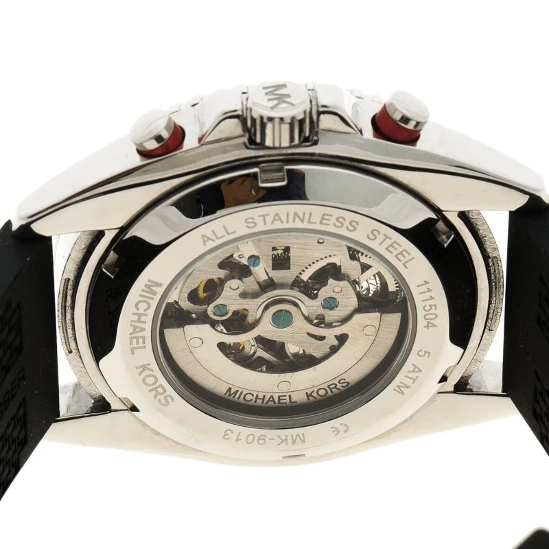 Michael Kors Micheal Kors Black Stainless Steel Jetmaster MK 9013 Skeleton Men's Wristwatch 45MM For Men - Image 4