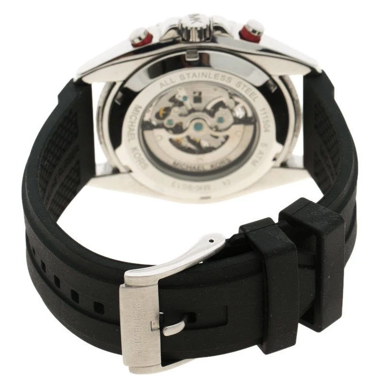 Michael Kors Micheal Kors Black Stainless Steel Jetmaster MK 9013 Skeleton Men's Wristwatch 45MM For Men - Image 5