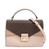 Michael Kors Pink/Brown Leather Sloan Shoulder Bag For Women