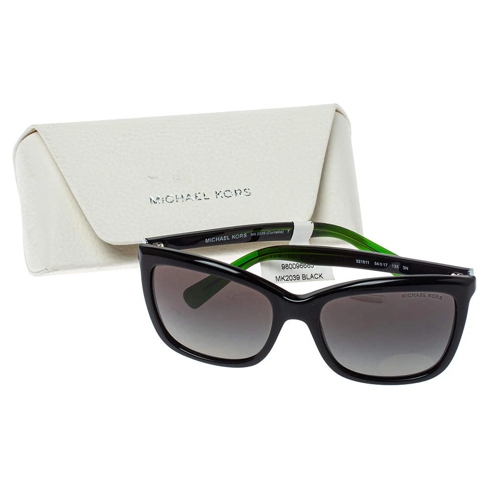 Michael Kors Black/Green MK 2039 Cornelia Wayfarer Sunglasses For Women - Image 7