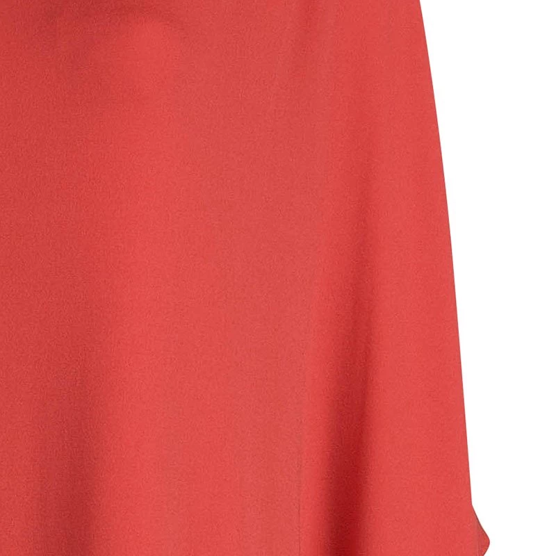 Michael Kors Red Knit Draped One Shoulder Dress S For Women - Image 4