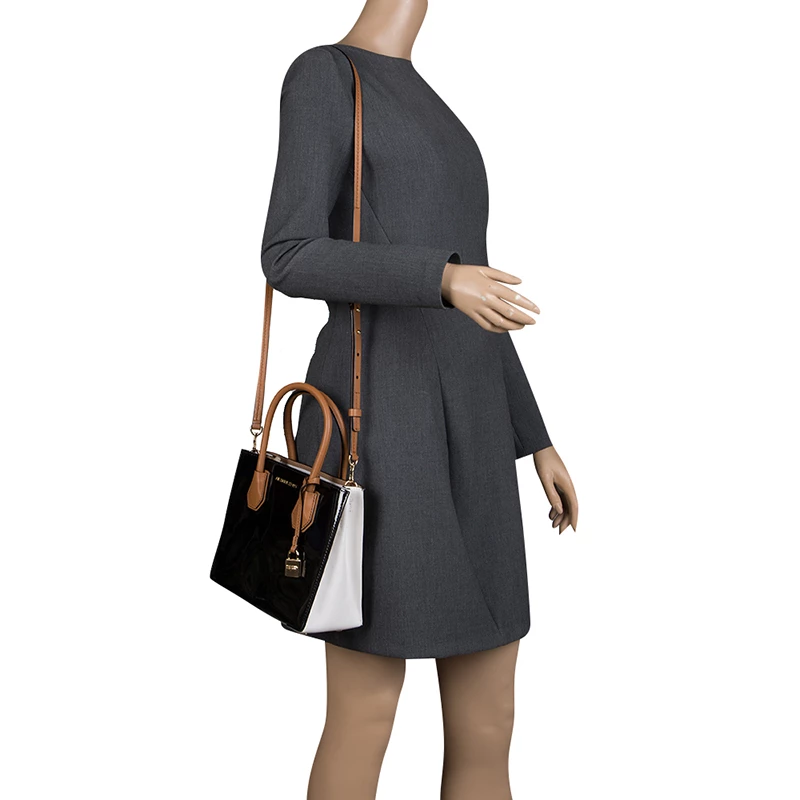 Michael Kors Black Patent Leather Mercer Tote For Women - Image 2