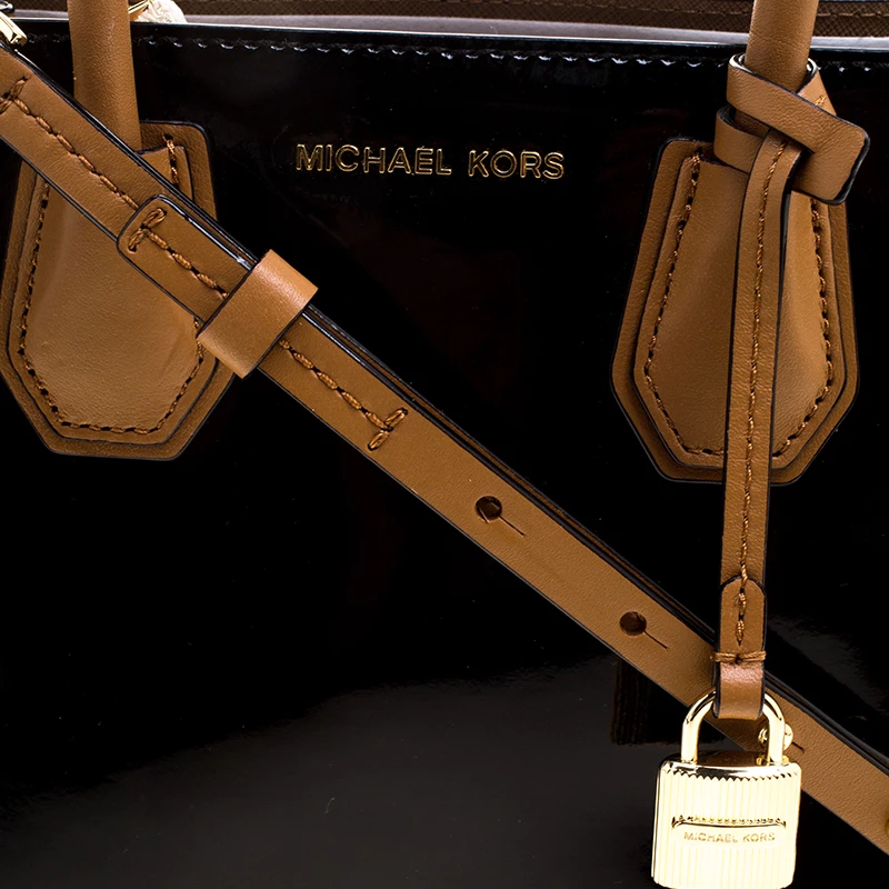 Michael Kors Black Patent Leather Mercer Tote For Women - Image 5