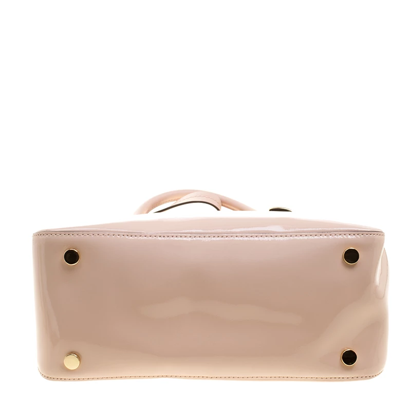 Michael Kors Dusty Pink Patent Leather Large Mercer Dome Satchel For Women - Image 6