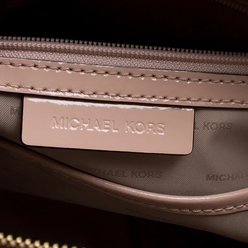 Michael Kors Dusty Pink Patent Leather Large Mercer Dome Satchel For Women - Image 8