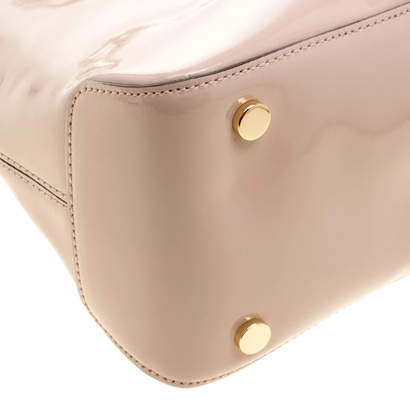 Michael Kors Dusty Pink Patent Leather Large Mercer Dome Satchel For Women - Image 10