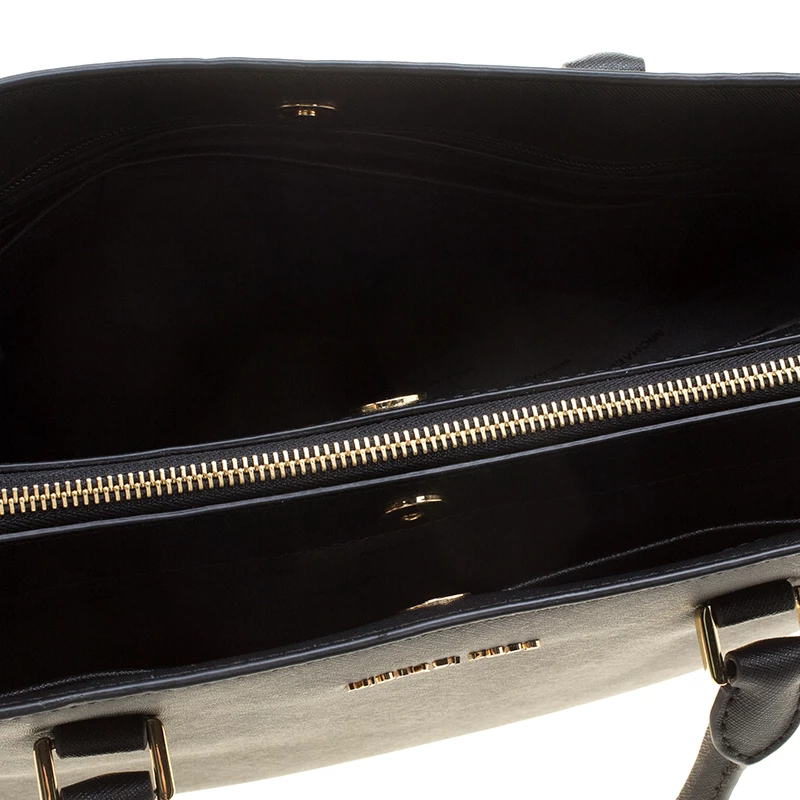 Michael Kors Black Leather XL Savannah Satchel For Women - Image 7