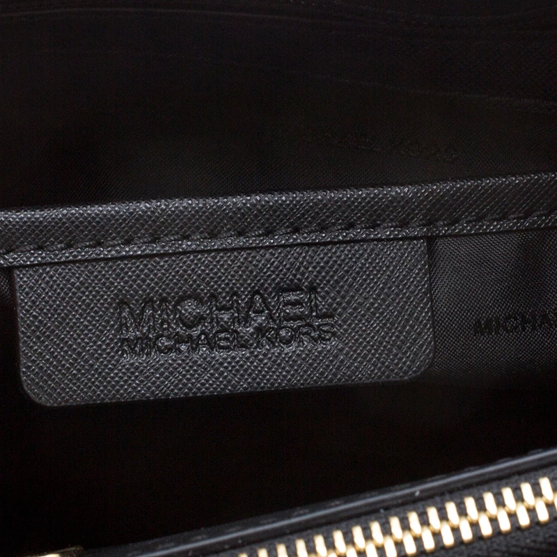 Michael Kors Black Leather XL Savannah Satchel For Women - Image 8