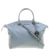 Michael Kors Dusty Blue Leather Large Riley Satchel For Women