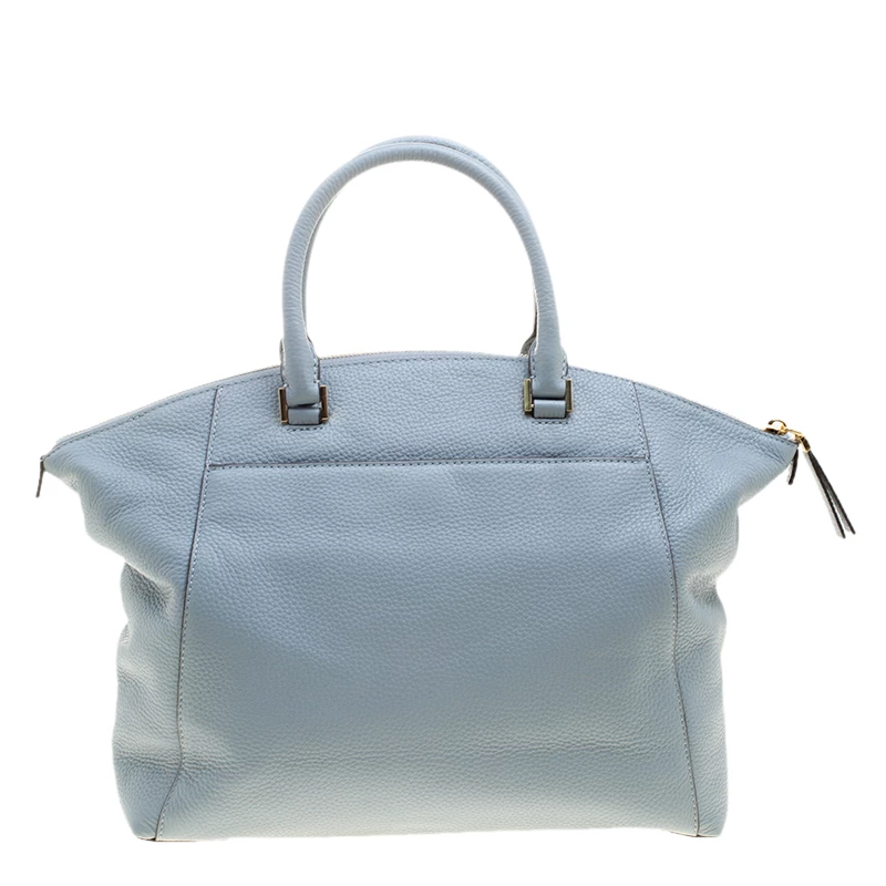 Michael Kors Dusty Blue Leather Large Riley Satchel For Women - Image 4