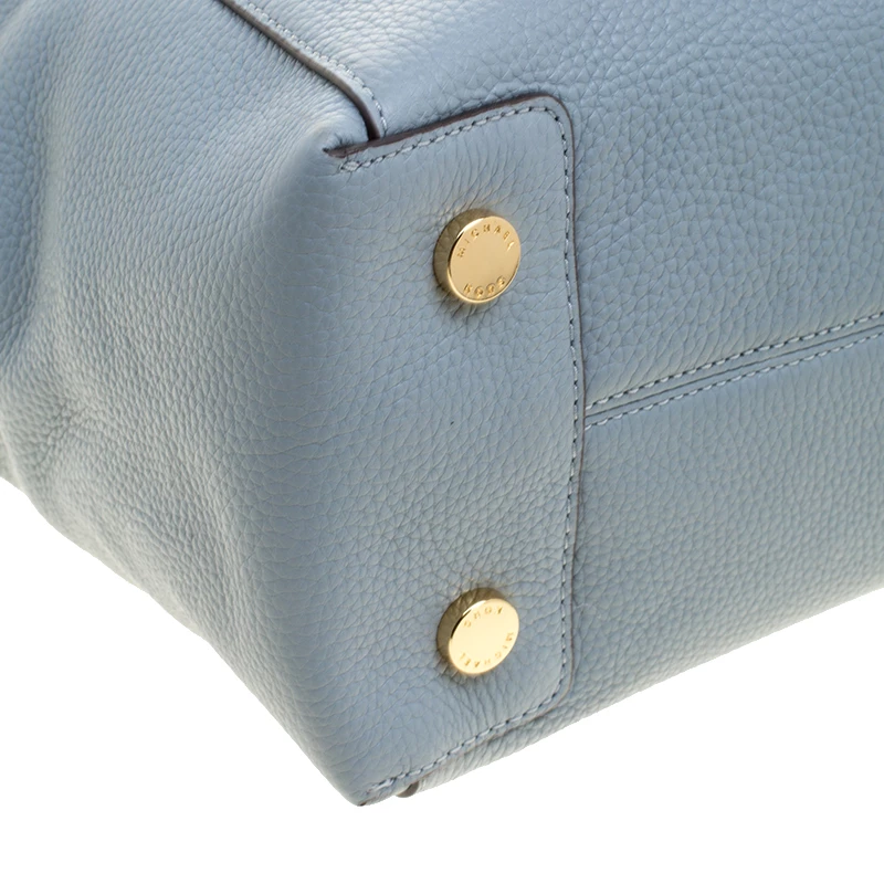 Michael Kors Dusty Blue Leather Large Riley Satchel For Women - Image 10