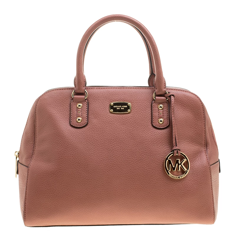 Michael Kors Antique Rose Leather Large Sandrine Satchel For Women