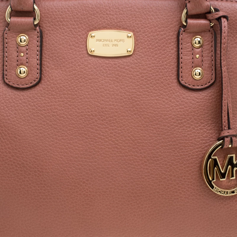 Michael Kors Antique Rose Leather Large Sandrine Satchel For Women - Image 5