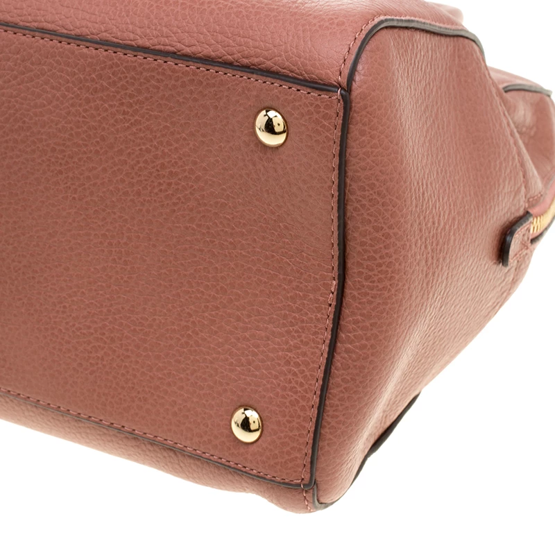 Michael Kors Antique Rose Leather Large Sandrine Satchel For Women - Image 11