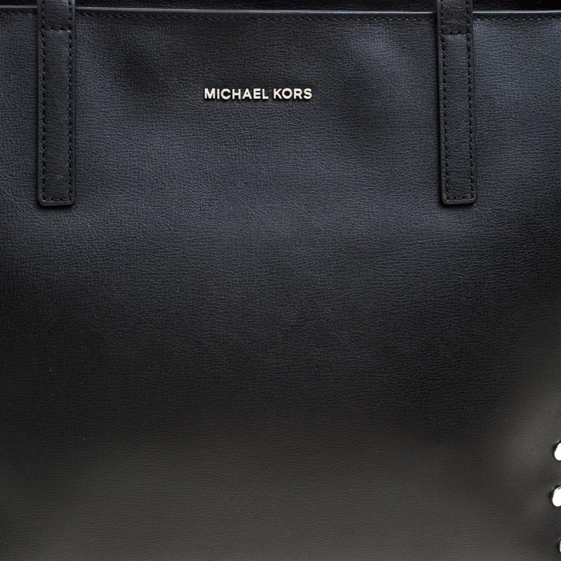 Michael Kors Black Leather Large Rivington Studded Tote For Women - Image 4