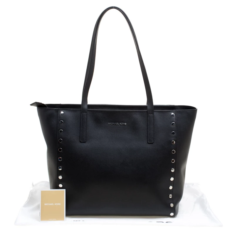 Michael Kors Black Leather Large Rivington Studded Tote For Women - Image 8