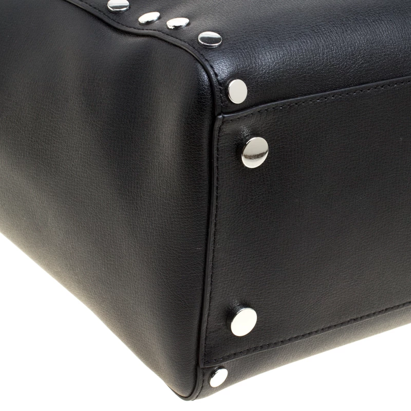 Michael Kors Black Leather Large Rivington Studded Tote For Women - Image 9