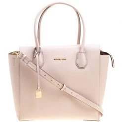 Michael Kors Soft Pink Leather Large Mercer Satchel For Women