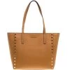 Michael Kors Tan Leather Rivington Studded Tote For Women