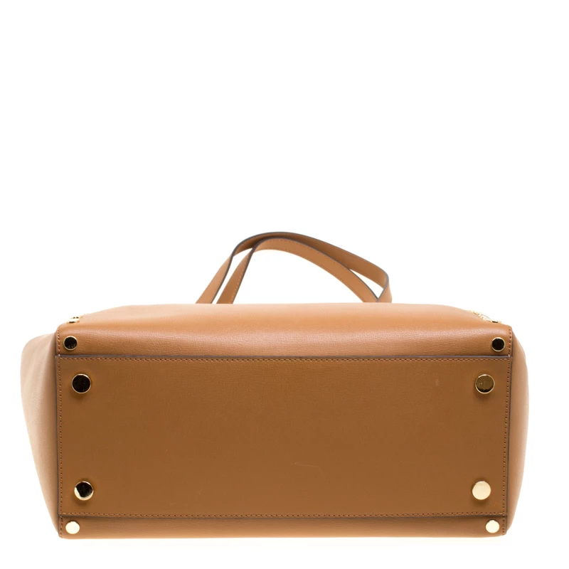 Michael Kors Tan Leather Rivington Studded Tote For Women - Image 5