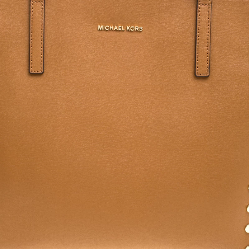 Michael Kors Tan Leather Rivington Studded Tote For Women - Image 6