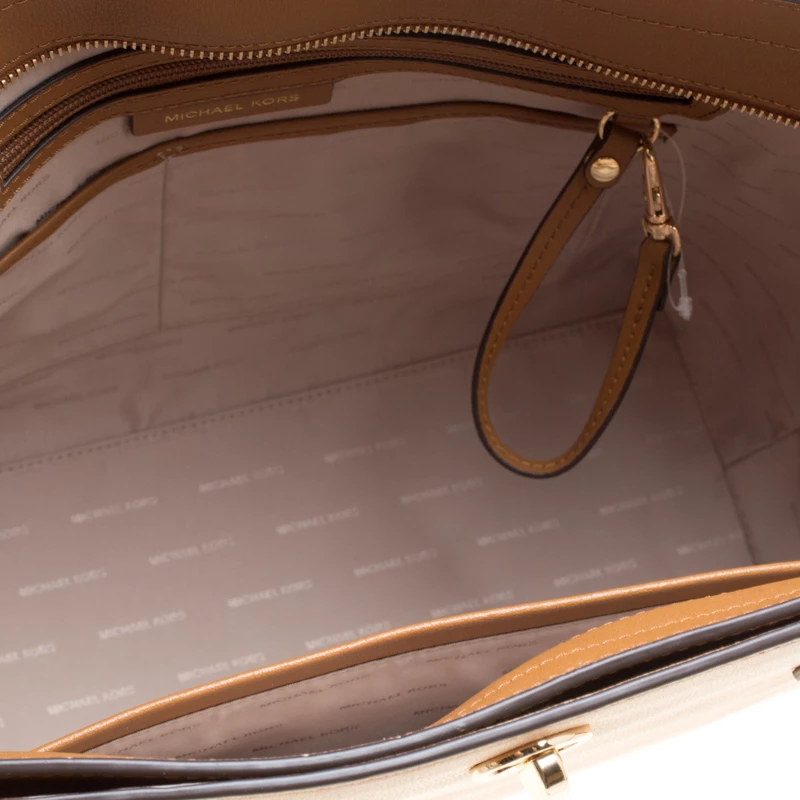 Michael Kors Tan Leather Rivington Studded Tote For Women - Image 7