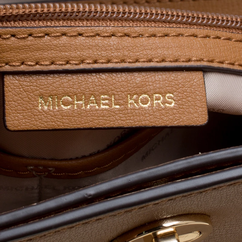 Michael Kors Tan Leather Rivington Studded Tote For Women - Image 8