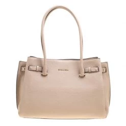 Michael Kors Beige Pebbled Leather Large Addison Tote For Women