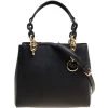 Michael Kors Black Leather Medium Cynthia Satchel For Women