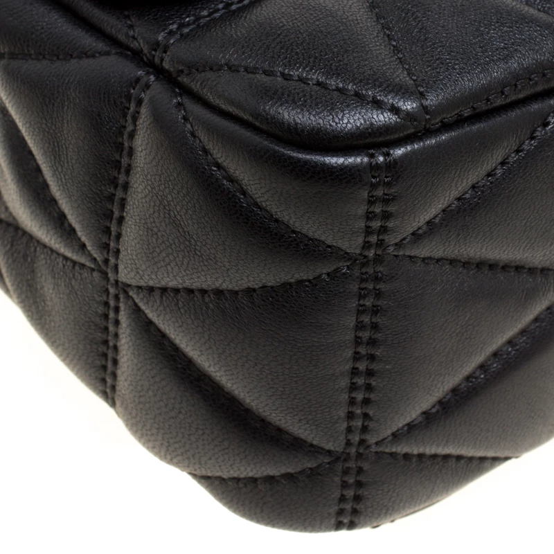 Michael Kors Black Quilted Leather Small Sloan Studded Chain Shoulder Bag For Women - Image 10
