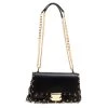 Michael Kors Black Leather Small Sloan Studded Chain Shoulder Bag For Women