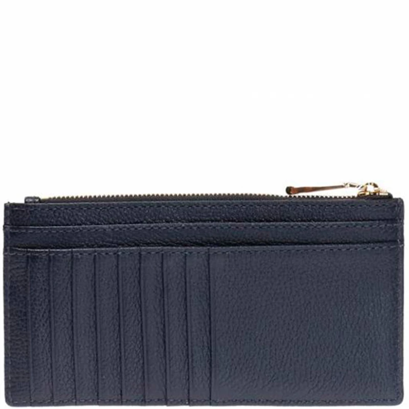 Michael Kors Blue Pebbled Leather Large Card Case For Women - Image 2